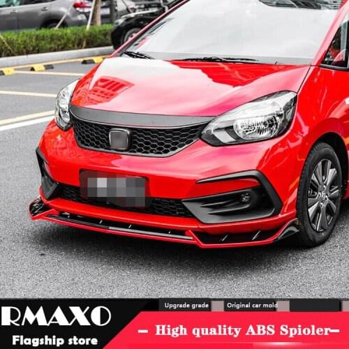 For Honda FIT Body kit spoiler 2021-2022 For Honda JAZZ RSK ABS Rear lip rear spoiler front Bumper Diffuser Bumpers Protector