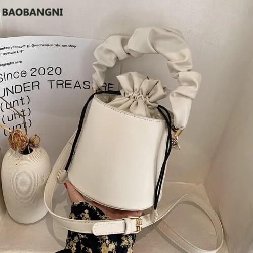 Bucket Handbag Women Drawstring Leather Bags For Women New Small Crossbody Messenger Bag main Mini Hand Purse
