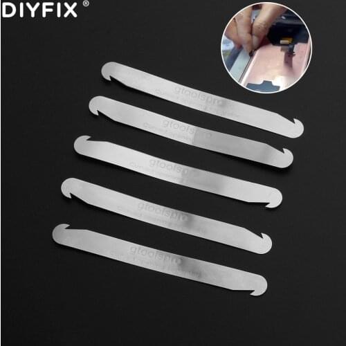 DIYFIX Ultra Thin Flexible Spring Steel Pry Spudger Disassemble Card For Samsung iPhone Curved Screen Opening Repair Tool
