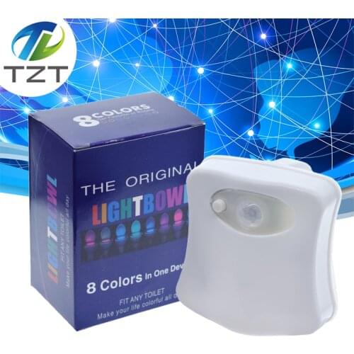 Smart Pir Motion Sensor Toilet Seat Night Light 8 Colors Waterproof Backlight For Toilet Bowl Led Luminaria Lamp Wc Toilet Light