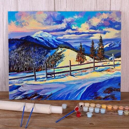 Test Diy Paint Kit Acrylic 50*70 Canvas Painting Home Decor Drawing DIY Paint Kit Oil Handicraft