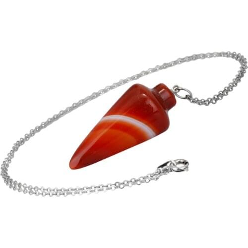 TUMBEELLUWA Amethyst Pendant Crystal Stone Healing Reiki Dowsing Wicca Stone Pendulum Women Jewelry