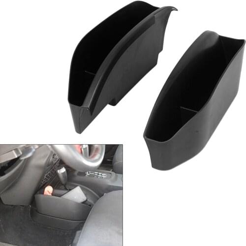 2Pcs Car Gear Shift Side Storage Box Tray Holder For Jeep Wrangler JK 2011 2012 2013 2014 2015 2016 2017 2018 ABS Plastic