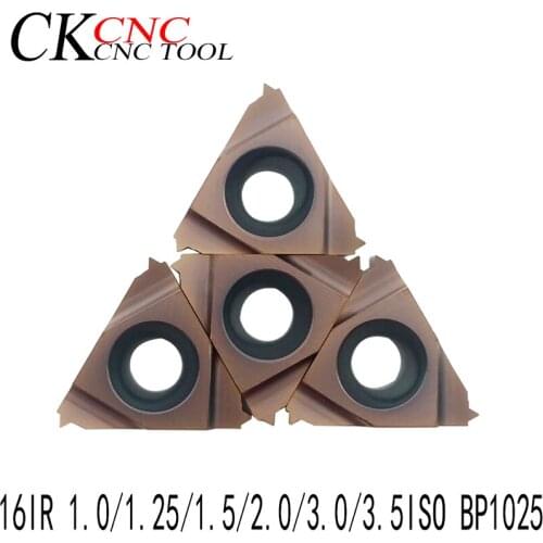 10pcs 16IR 1.0/1.25/1.5/2.0/2.5/3.0 BP1025 CNC tool carbide Indexable Carbide Threading Lathe Insert Turning Tools