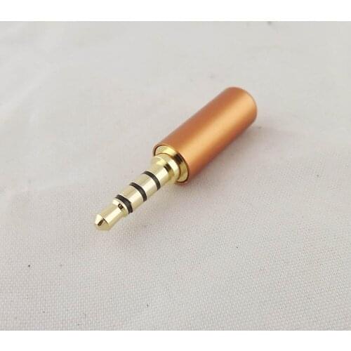 10Pcs Orange/Black/White/Red 3.5mm 1/8" 4 Pole Male TRRS Repair Headphone Plug Metal Audio Soldering