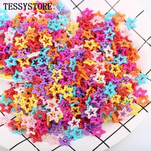 100PCS ABS Stars Moon Color Beads Multi-style Plastic Beads For Jewelry Making Bracelet Handmade DIY Accessories