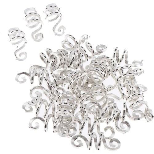 30pcs Aluminum Hair Dreadlocks Hair Braid Rings Beads for Hair Extension Accessory