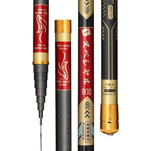 8/910/11/12/13/15m Fishing Rod Power Hand Pole Vara De Pesca Telescopic Wedkarstwo Olta Spinning Canne a Peche Black Pit