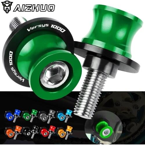 Motorcycle Accessories FOR KAWASAKI Versys VERSYS1000 KLE1000 2012 2013 CNC Swingarm Slider Spools 10MM Stand Screw VERSYS 1000