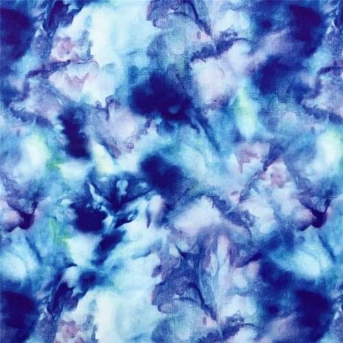 BuleTie-dye Print Patchwork Cotton Fabrics For Sewing Dolls &Bags, DIY Quilting Material Patchwork Needlework Handmade Accessori