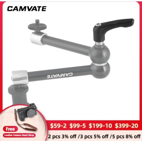CAMVATE 2 Pieces Solid Rotating Lock Knob L-handle Wingnut With M5 Female Thread For Magic Arm & Ball Head Holder Replacement
