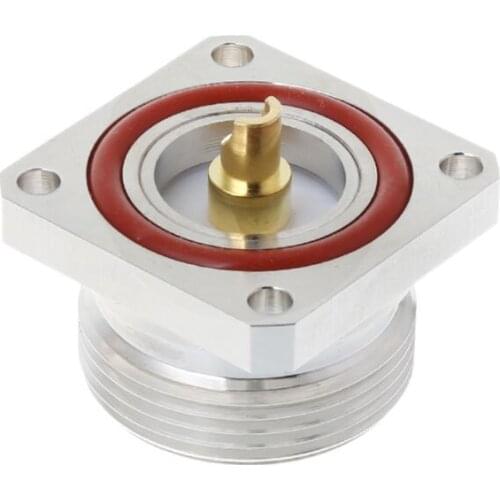 YYSD L29 7/16 Din Female Jack Center Connector With 4 Holes Flange Deck Solder Cup RF Coax Adapter