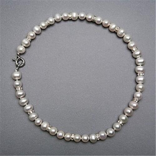 Elegant A Freshwater Pearl Jewelry Set, Including Necklace, Bracelet And Earrings