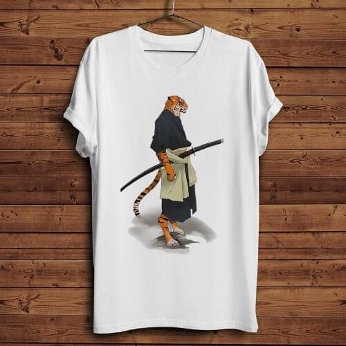 Japan animals Samurai ninja funny anime t shirt men 2019 summer new white casual homme cool manga tshirt