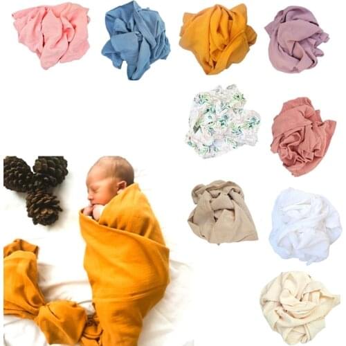 Muslin Cotton Baby Blanket Newborn Swaddle Warp Bed Baby Photography Props Newborn Bath Towel