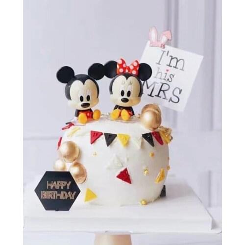 Cartoon Mickey mouse Minnie Donald Duck Baking Cake Decoration Baby Birthday Party Decoration number Cake Topper Supplies