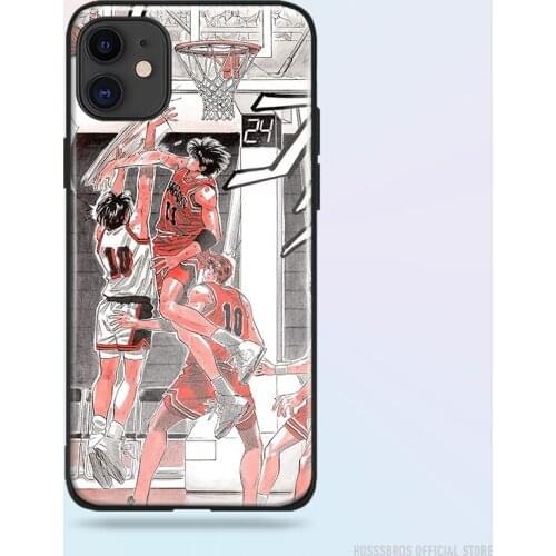 Slam Dunk Kainan Team Anime Soft Silicone Glass for IPhone SE 6 6s 7 8 Plus X XR XS 11 12 Mini Pro Max Phone Case Cover Shell