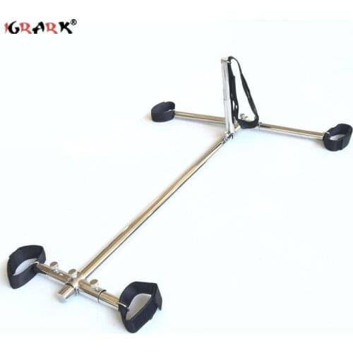 Stainless Steel BDSM Bondage Slave Restraints Torture Collar Handcuffs Ankle Cuffs Preader Bar Sex Toys For Adults Games Fetish