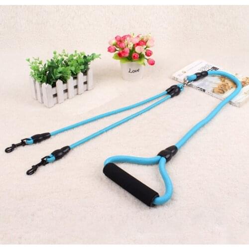 Double Head Hook One Drag Two Nylon Dog Rope Strap Chain Leash Pet Supplies