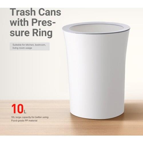 Newest Trash Cans Waste Bins With Pressure Ring Storage Bucket Waste Bins Rubbish Box Office Storage For Home Office