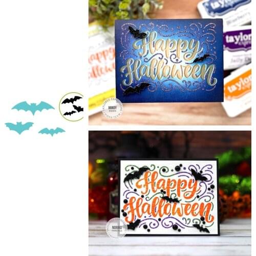 2021 New Arrival Halloween Bats Metal Cutting Dies Scrapbook Diary Decoration Embossing Template DIY Greeting Card Handmade