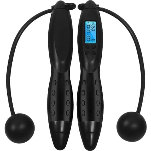 Solid High Quality PVC Digital Counting Jump Rope Weight Setting Fitness Skipping Rope With Counter Timer For Children Adults