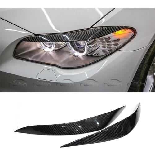 OLOTDI Carbon Fiber Headlight Eyelids Eyebrows Cover Sticker for BMW F10 F11 2011UP Headlamp Sticker Fashion Car Accessories