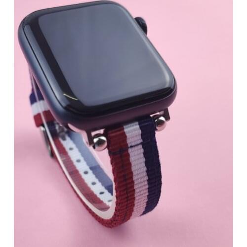 Women strap for apple watch strap 40mm 44mm iwatch se series 6 5 4 3 38mm 44mm band slim nylon bracelet for apple watch se bands