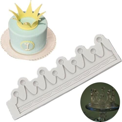 Silicone Fondant Molds 3D Crown Shape Chocolate Molds Sugarcraft Candy Mold Mould Cake Decoration Tool Cupcake Topper