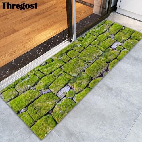 Thregost 3D Printed Shoes Off Doormat Kitchen Anti Slip Mats Nordic Bathroom Carpet Welcome Rugs Door Mat Bedroom Rug Washable