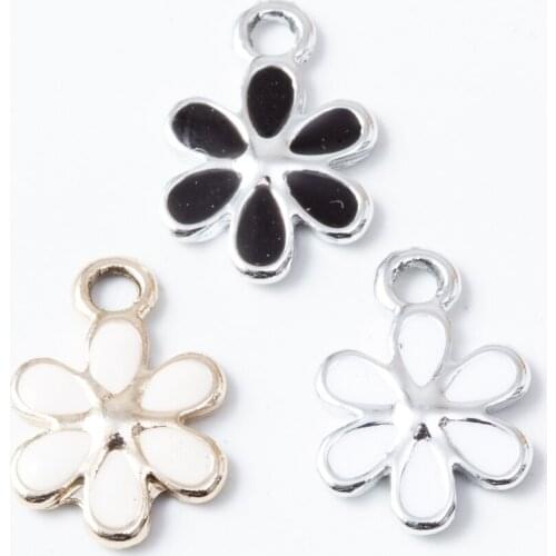 YEPENGFEI 40 PCS flower Charms Alloy jewelry Pendants for Jewelry Making DIY Handmade Craft Accessories js2199