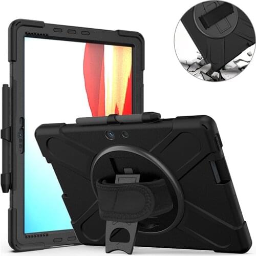 Tablet Protective Cover for Surface Pro X Case 13 inch Silicone Shockproof Hard Case with Swivel Hand Strap and Pencil Holder