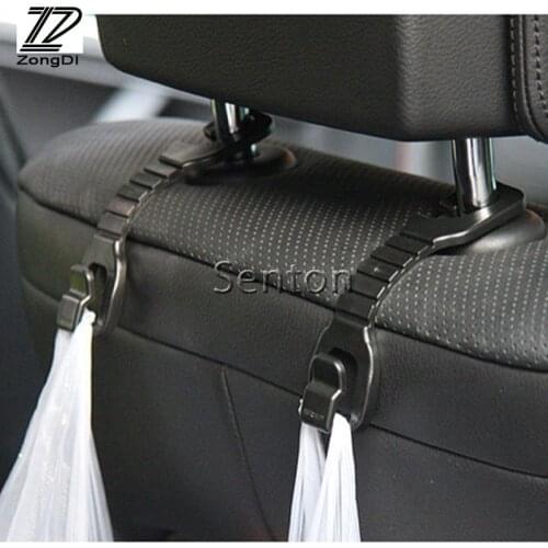 ZD 2pcs Car Back Seat Hanger Holder Hooks for Mazda 3 6 Fiat 500 Lada Granta Vesta Kalina Priora volkswagen polo Jetta MK6 2017