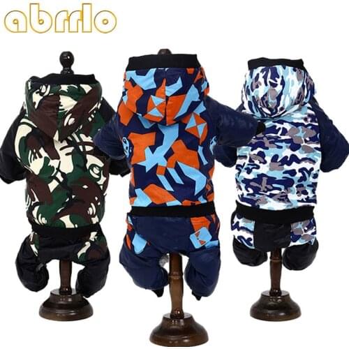 Winter Dog Coat Clothes For Chihuahua Pug Thick Warm Pet Jumpsuit Overalls for Dogs Small Dog Clothes S-XXL Pets Outfit Clothing