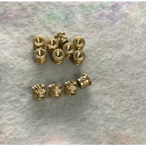 10pcs M2 embossed double twill nuts copper nail nut injection knurled 3.2mm 3.5mm 3.6mm 3.8mm 4mm 5mm OD