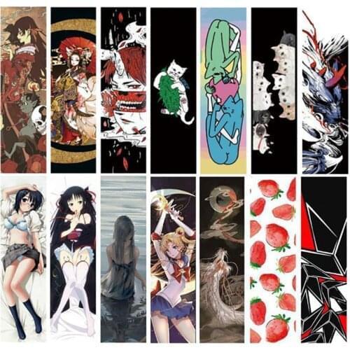 122*26cm Long Skateboard Sandpaper Silicon Carbide Sand Dancing Board Sticker Scooter Griptape Waterproof Wear-resistant