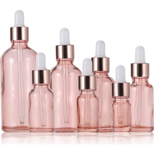 1oz 1/3oz Empty Refillable rose oil essence glass Drop bottle 5ml 10ml 15ml 20ml 30ml 50ml 100ml Rose E-liquid Drop Container