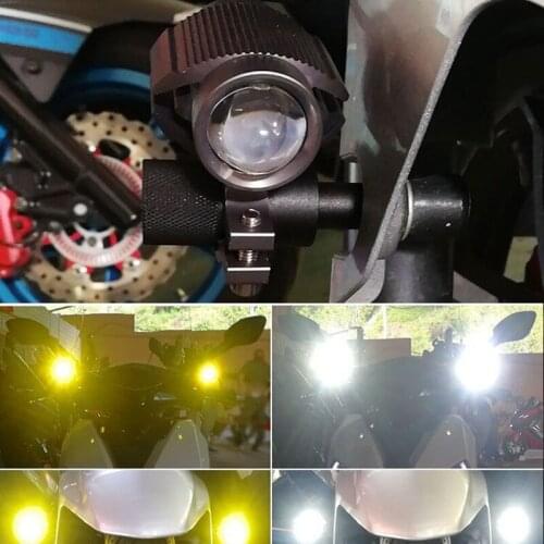 2Pcs15W Motorcycle LED Headlight with External Highlight LED Lens Headlight Suitable for Motorcycle ATV