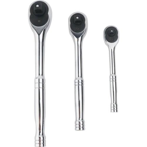 3 Pcs 100 Teeth Quick Release Ratchet Handle Narrow Place Using Teeth More Than Normal Ratchet 1/4“ 3/8” and 1/2“ Drive