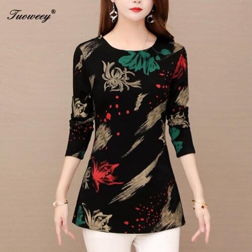 5XL plus size 5XL floralWomen vintage Blouses 2020 Fashion autumn long Sleeve Shirt Female Casual tops camisas mujer elegant