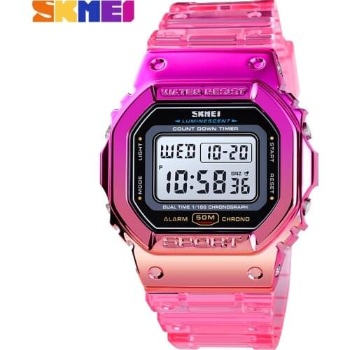 SKMEI Fashion Colorful LED Digital Women Watches Brand Sports Multifunction Waterproof Wrist Watch Relogio Feminino