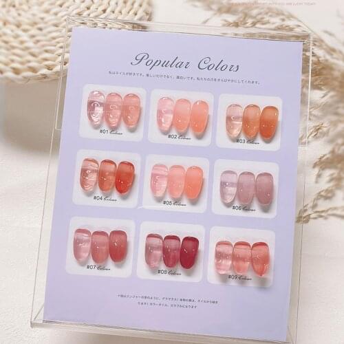 Elano 9 Ice Transparent Nail Polish Gel Set Easy To Use Nail Shop Special Nail Phototherapy Glue Jelly Nude Color Long Nail Art
