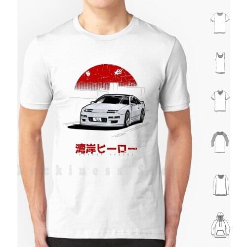 Wangan Heroes Z32-White T Shirt Print 100% Cotton New Cool Tee Nissan Datsun 240z 260z 280z S30 Fairlady Fairladyz
