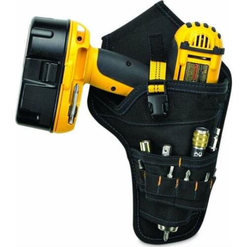 Heavy-Duty Cordless Drill Holster Tool Belt Pouch w/Bit Holder Multifunction Bag