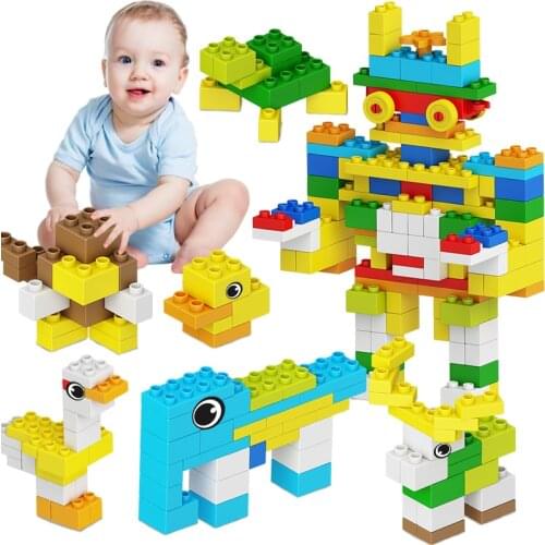 Big Size City Animals Park Building Blocks DIY Creative Model Block Large Particles Bricks Educational Toy for Children