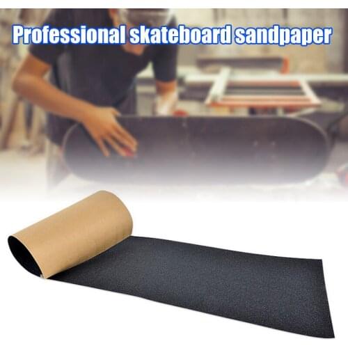 Skateboard Grip Tape Sheet Black Bubble Free Waterproof Longboard Griptape Sandpaper for Rollerboard Deck Sandpaper Grip Tape