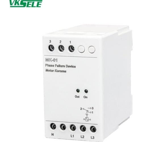 MK-01 380V Phase Failure Device Motor Koruma 3 Phase sequence protector