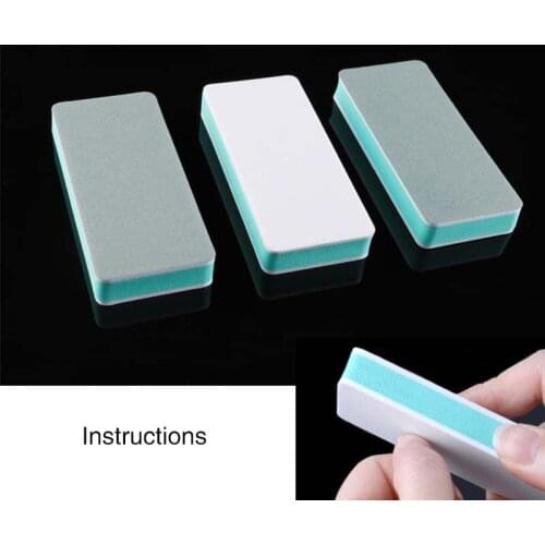 MSHARE Nail Files Block Buffer Double-sided polished polishing plate Polishing block Nail sponge file tools nail files 3 pcs