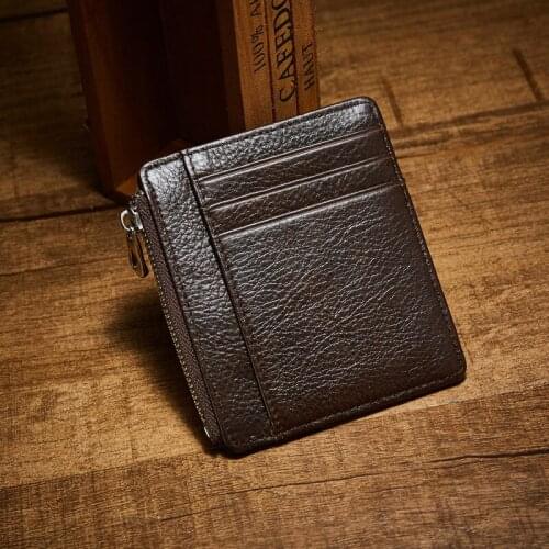 Mens leather brand luxury wallet short mens wallet Business Card Holder Bank Cardholder Leather Cow Pickup Package