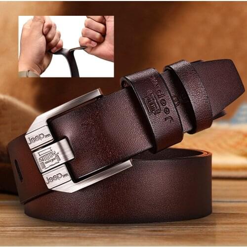 Men Belt For Men Genuine Leather Luxury Brand Belt High Quality Alloy Pin Buckle Mens Business Retro Youth With Jeans New Belt